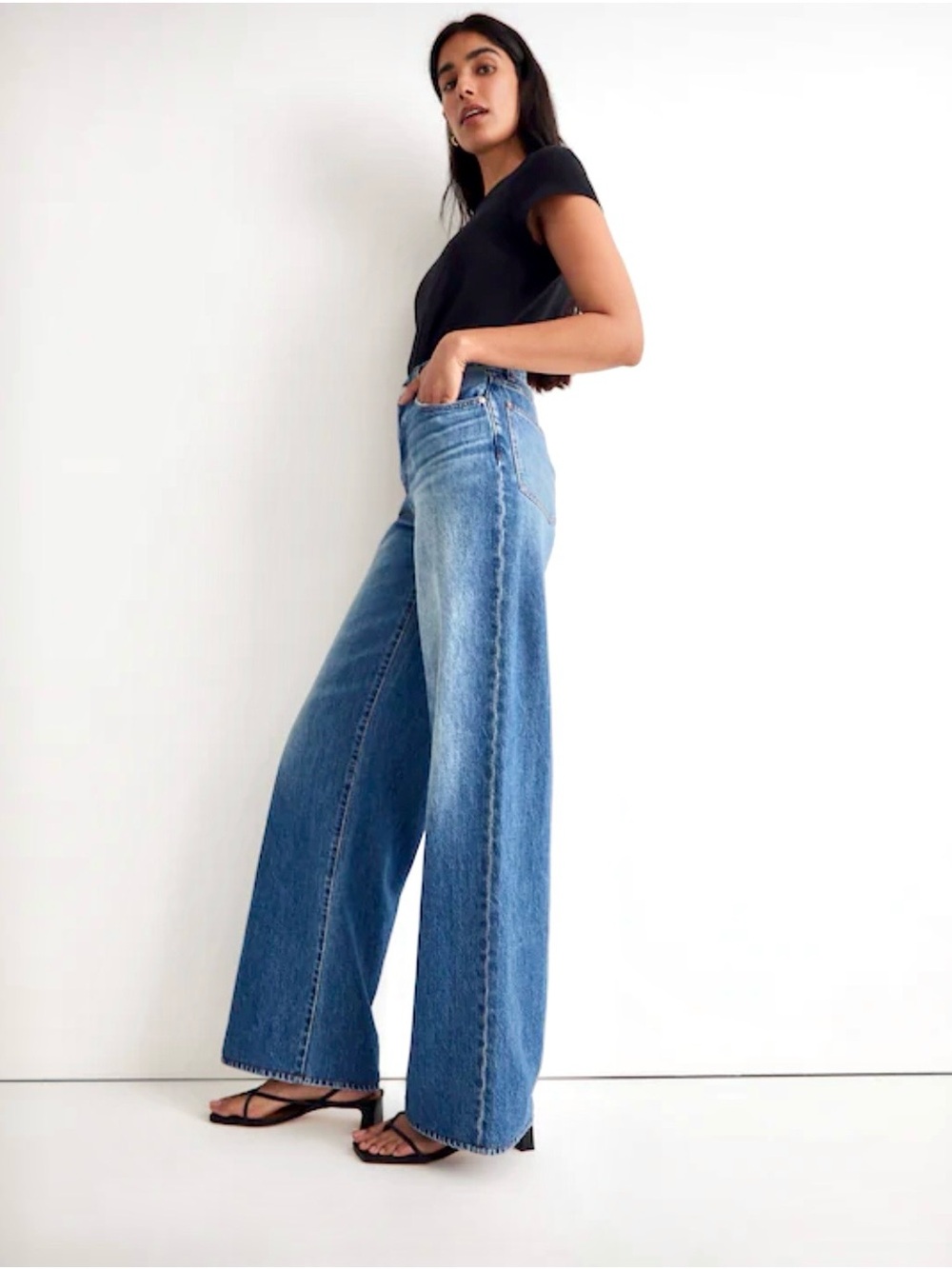 Madewell High-Rise Wide-Leg Blue Jeans